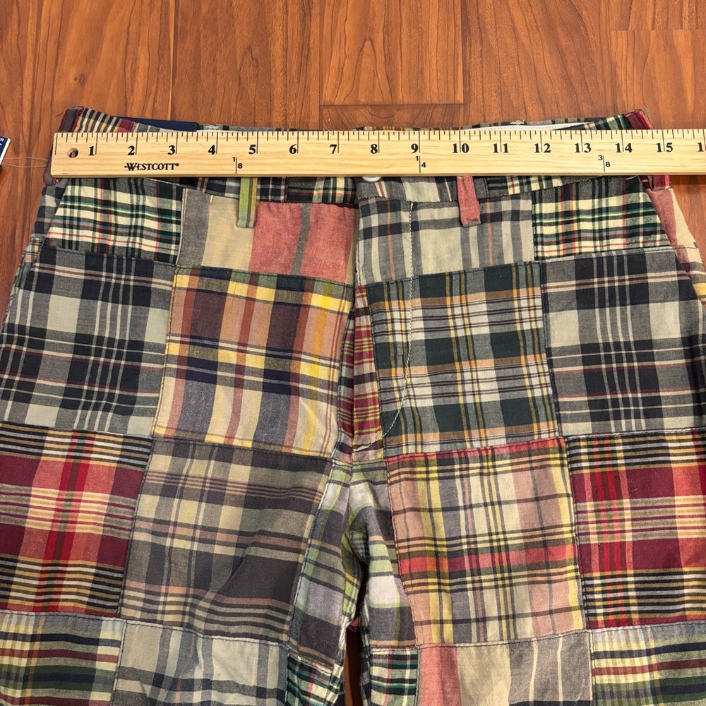 Ralph Lauren Madras Plaid Flat Front 9 inch Shorts Mens Size 29 - Picture 2 of 6